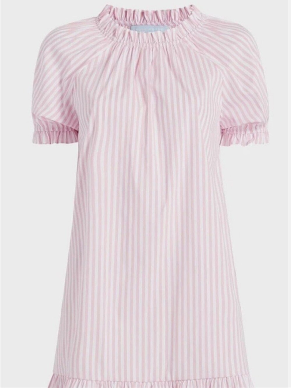 Hill House Katherine Nap Mini Dress In Bubble Gum Stripe Size Large - Picture 9 of 10